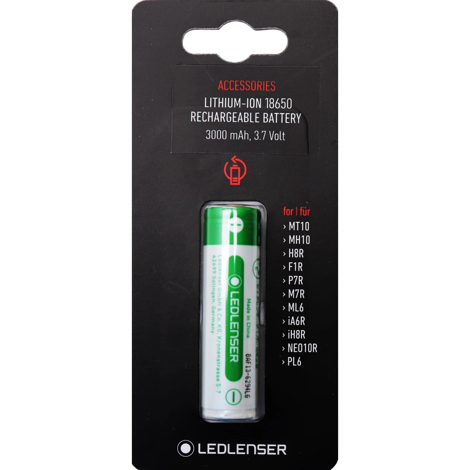 Ledlenser Lithium-Ionen Rechargeable Battery 3,7 V / 3000 MAh - Ersatzbatterie 1 Ledlenser Lithium-Ionen Rechargeable Battery 3,7 V / 3000 MAh - Ersatzbatterie