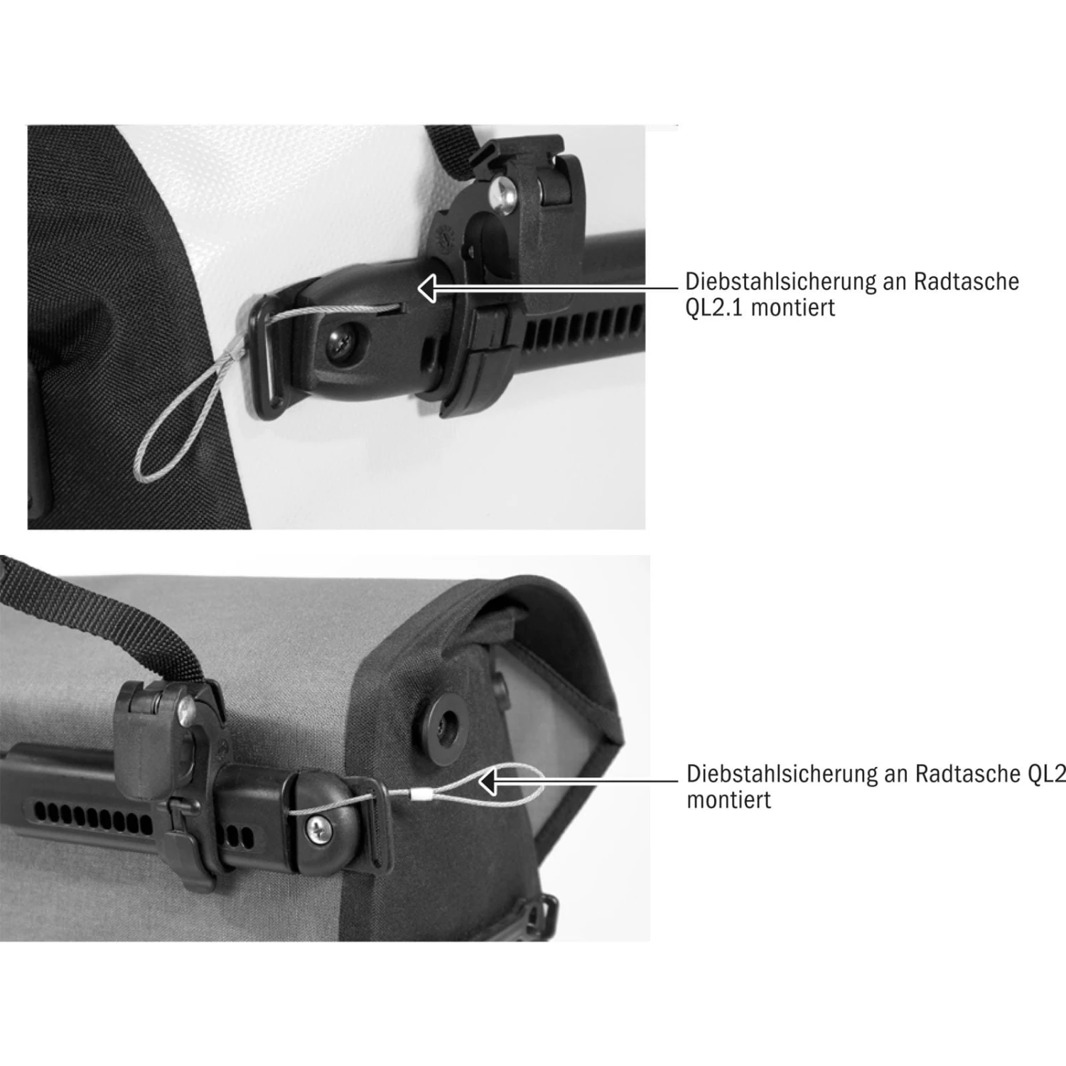 ORTLIEB Diebstahlsicherung QL2 + QL2.1 Kurz 2 ORTLIEB Diebstahlsicherung QL2 + QL2.1 Kurz – Bild 2